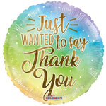 Convergram Mylar & Foil Just Wanted to Say Thank You 18″ Balloon