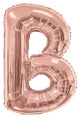 Globo de oro rosa con letra B de 34"