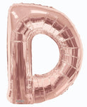 Convergram Mylar & Foil Letter D Rose Gold 34" Balloon