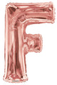 Globo de oro rosa con letra F de 34"