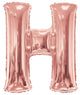 Letter H Rose Gold 34" Balloon