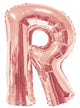 Letter R Rose Gold 34" Balloon