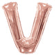 Letter V Rose Gold 34" Balloon