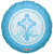 Convergram Mylar & Foil Light Blue Baptism Cross 18″ Balloon