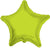 Lime Green Star 36″ Metallized Balloon