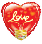 Convergram Mylar & Foil Love Light Bulb Heart 18″ Balloon