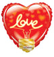 Love Light Bulb Heart 18″ Balloon