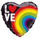 Globo Love Rainbow Heart 18″