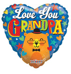 Convergram Mylar & Foil Love You Grandpa Bear 18″ Balloon
