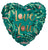 Convergram Mylar & Foil Love You Green Heart 18″ Balloon