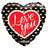 Convergram Mylar & Foil Love You Laced Heart with Gold 18″ Balloons