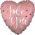 Convergram Mylar & Foil Love You Matte Gold Pink Heart 18″ Balloon