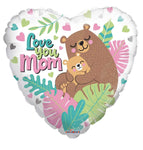 Convergram Mylar & Foil Love You Mom Bears 18″ Balloon