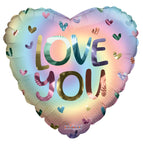 Convergram Mylar & Foil Love You Ombre Swirl Heart 18″ Balloon