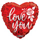 Love You Rose Pattern 18″ Balloon
