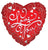 Convergram Mylar & Foil Love You Silver Swirls Heart 18″ Balloon