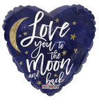 Convergram Mylar & Foil Love You To The Moon 18″ Holographic Balloon