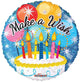 Make A Wish! Cake 18″ Holographic Balloon