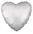 Convergram Mylar & Foil Matte Silver Heart 18″ Balloon