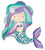 Convergram Mylar & Foil Mermaid 36″ Balloon