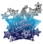 Convergram Mylar & Foil Merry Christmas Stars 36″ Balloon