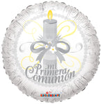 Convergram Mylar & Foil Mi Primera Comunion Vela (requires heat-sealing) 9″ Balloon
