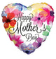 Feliz Día de la Madre Flores Pintadas Globo 18″