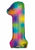 Convergram Mylar & Foil Multi Color # 1 34″ Balloon
