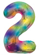 Number 2 Rainbow 34″ Balloon