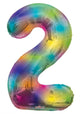 Multi Color Number 2 34″ Balloon