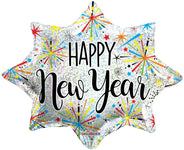 Convergram Mylar & Foil New Year Fireworks 18″ Holographic Balloon