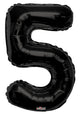Black Number 5 Balloon 34″