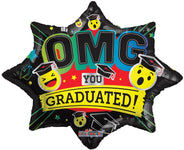 Convergram Mylar & Foil Omg You Graduated 20″ Balloon