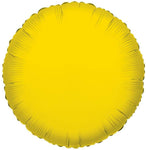 Convergram Mylar & Foil Opaque Yellow Round 18″ Metallized Balloon