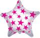 Clear Star With Colored Star Pattern 22″ Balloon