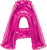 Convergram Mylar & Foil Pink Letter A 34″ Balloon