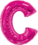 Convergram Mylar & Foil Pink Letter C 34″ Balloon