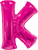 Convergram Mylar & Foil Pink Letter K 34″ Balloon