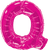 Convergram Mylar & Foil Pink Letter Q 34″ Balloon