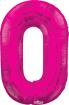 Convergram Mylar & Foil Pink Number 0 34″ Balloon