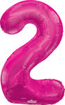 Convergram Mylar & Foil Pink Number 2 34″ Balloon