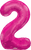Convergram Mylar & Foil Pink Number 2 34″ Balloon