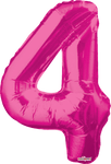 Pink Number 4 34″ Balloon