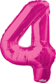 Pink Number 4 34″ Balloon