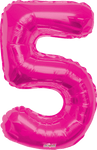 Convergram Mylar & Foil Pink Number 5 34″ Balloon