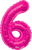 Convergram Mylar & Foil Pink Number 6 34″ Balloon