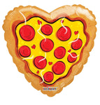 Convergram Mylar & Foil Pizza Heart 18″ Balloon