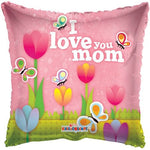 Convergram Mylar & Foil PR I Love You Mom Tulips 18″ Balloon