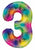 Convergram Mylar & Foil Rainbow # 3 34″ Balloon