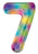 Convergram Mylar & Foil Rainbow # 7 34″ Balloon
